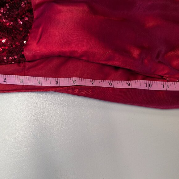 Fashion Nova NWT but *Imperfect Size Small Red Serena Satin Mini Dress - Picture 7 of 16